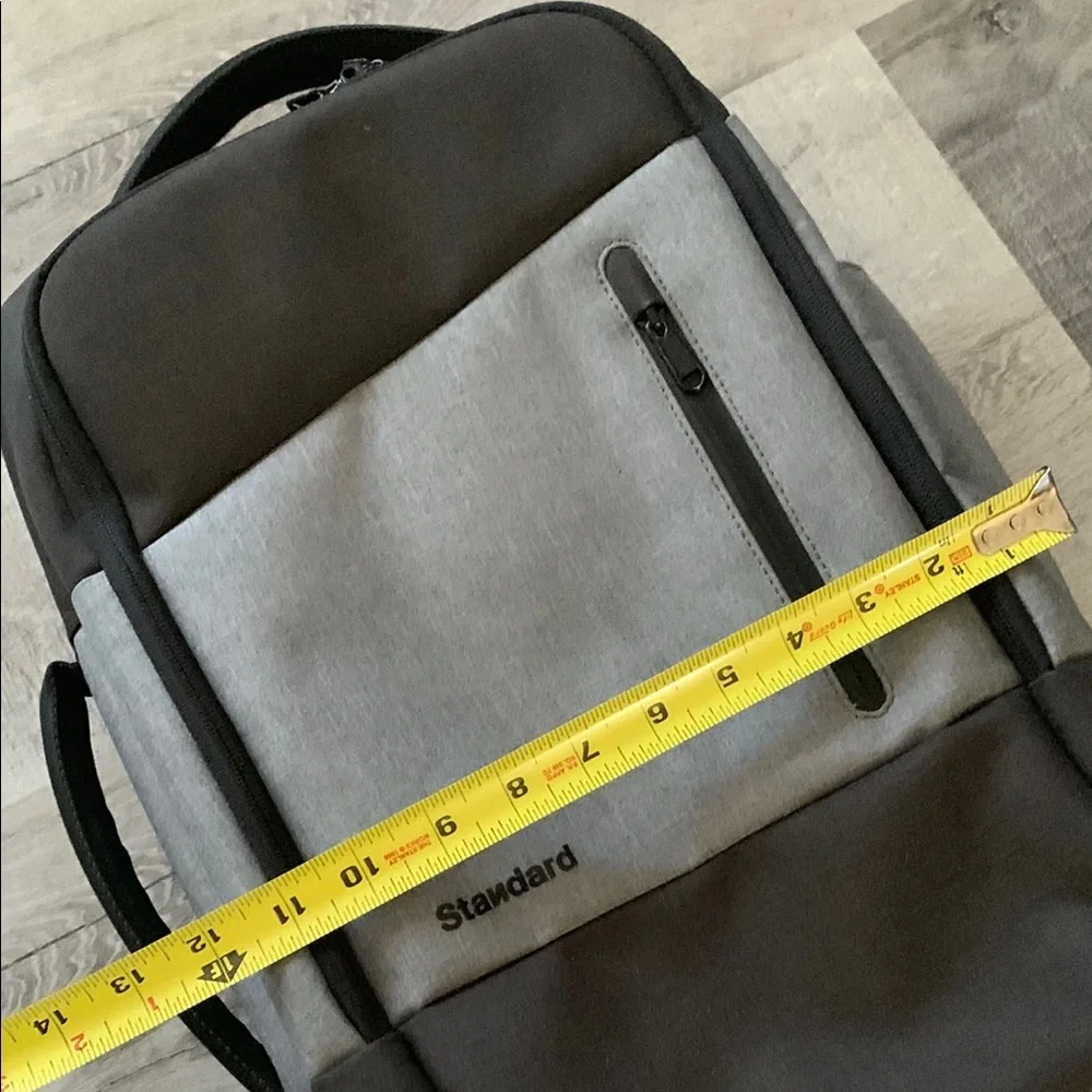Standard Luggage Co. The Daily Backpack Black and Gray Convertible work/travel
